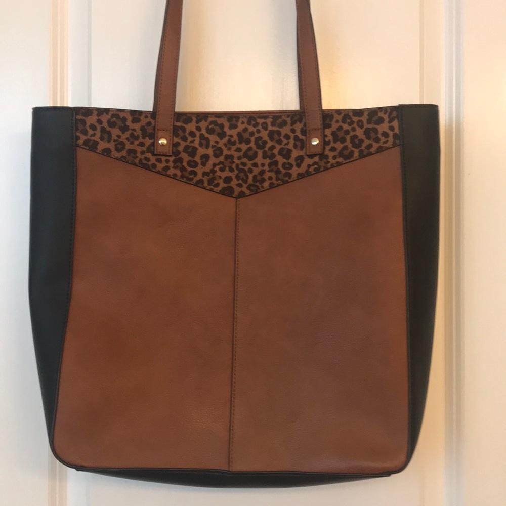 Large brown/black/animal  tote